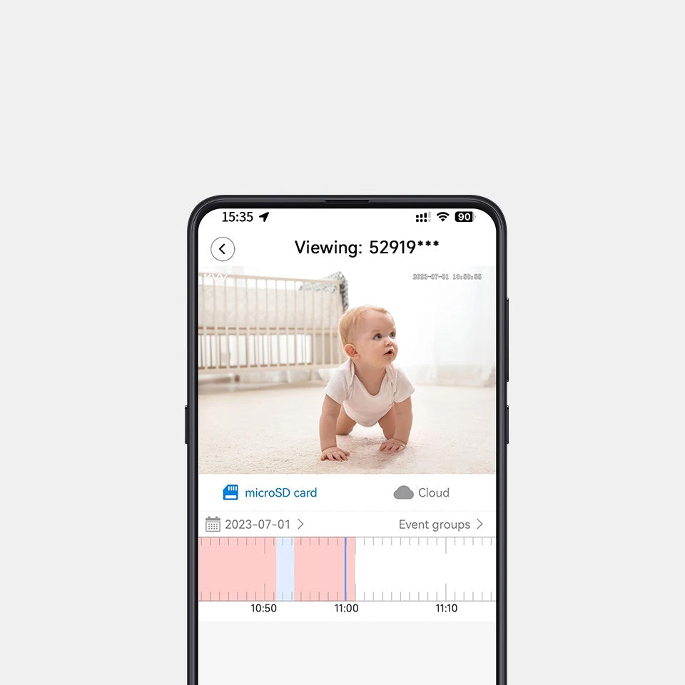 Caméra bébé qui s'accroche au lit BabyMonitor