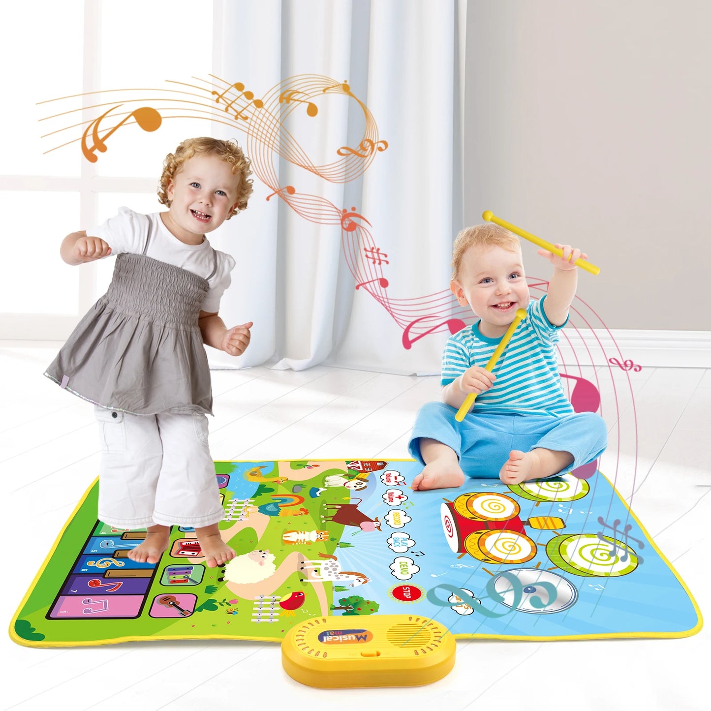 Tapis d'éveil musical 80x50cm