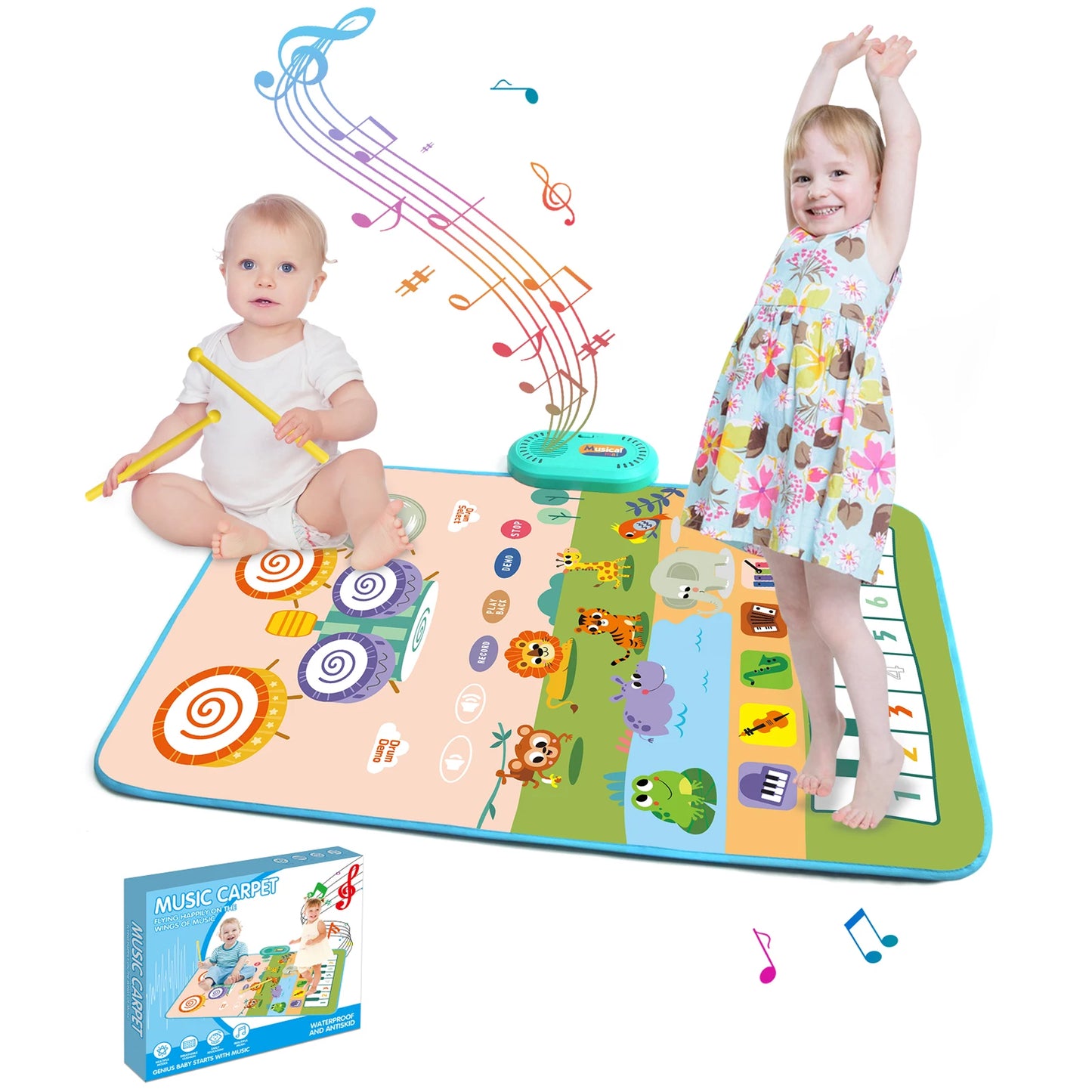 Tapis d'éveil musical 80x50cm