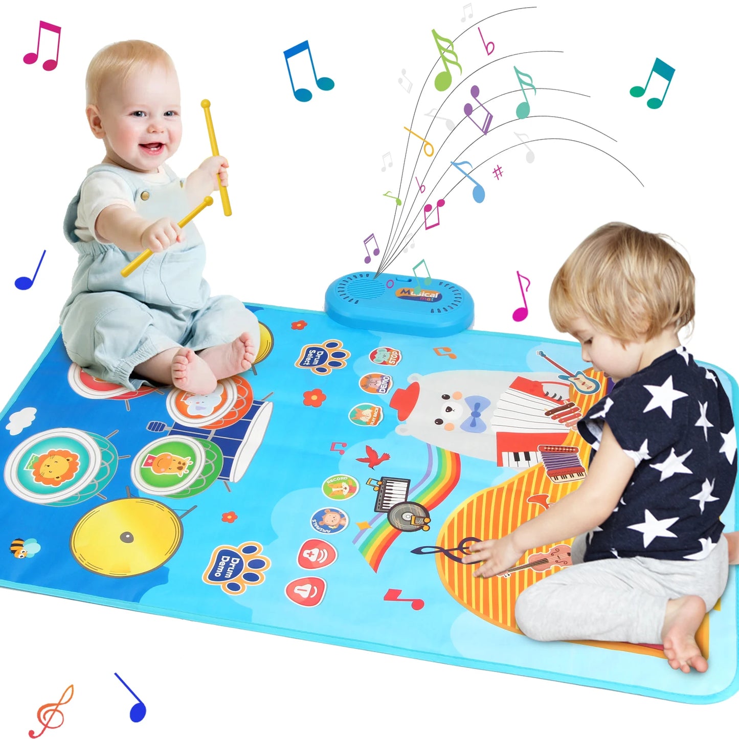Tapis d'éveil musical 80x50cm