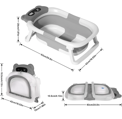 Baignoire bebe pour douche avec thermomètre