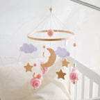 Mobile musical bébé fille petits moutons roses