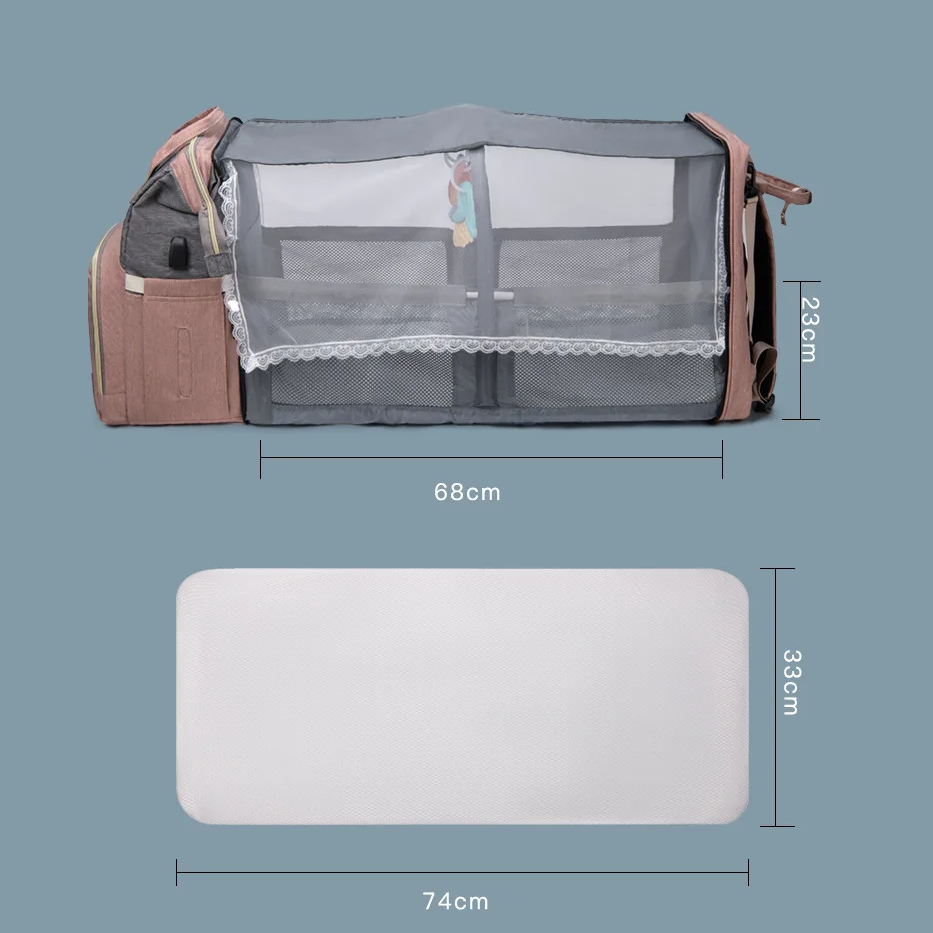 Sac à dos à langer évolutif de voyage