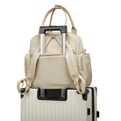 Sac à langer beige Velvet Mum