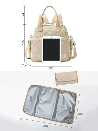 Sac à langer beige Velvet Mum