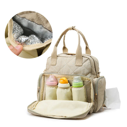 Sac à langer beige Velvet Mum