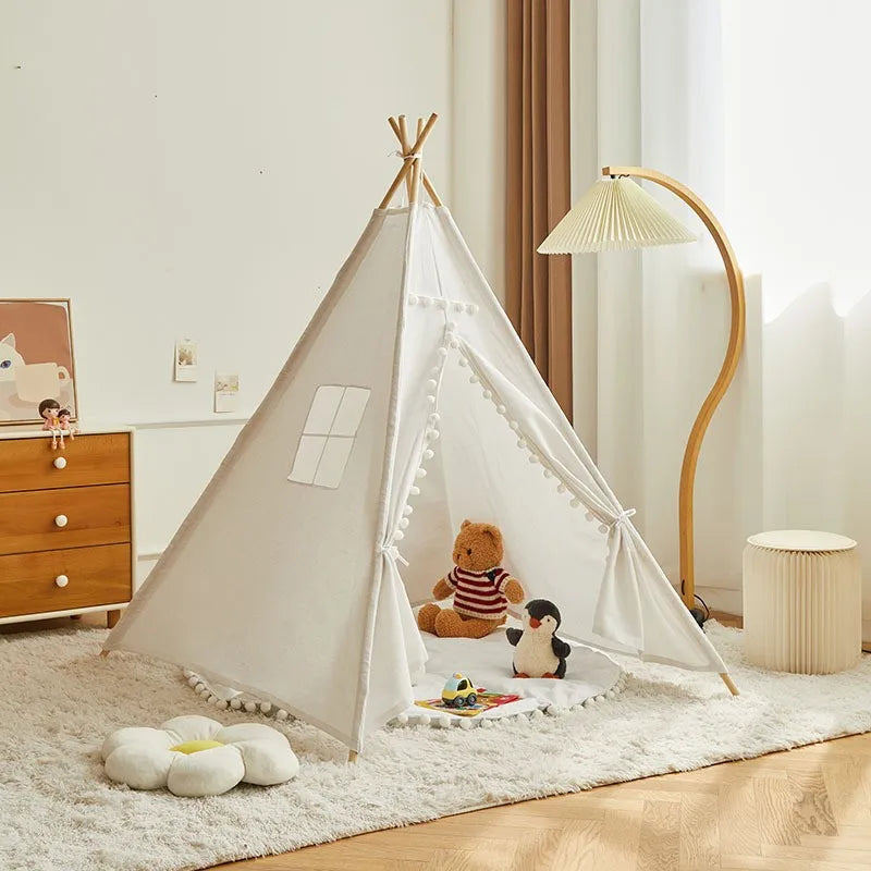 Tente tipi blanc chic