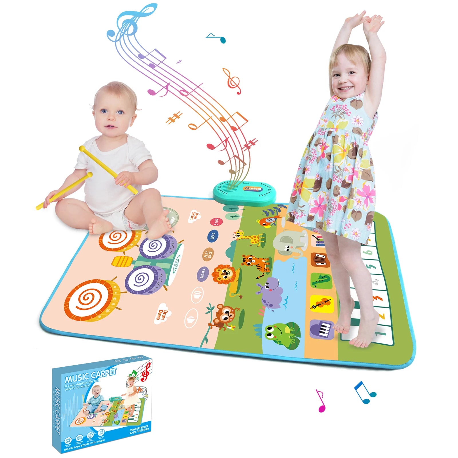 Tapis d'éveil musical 80x50cm
