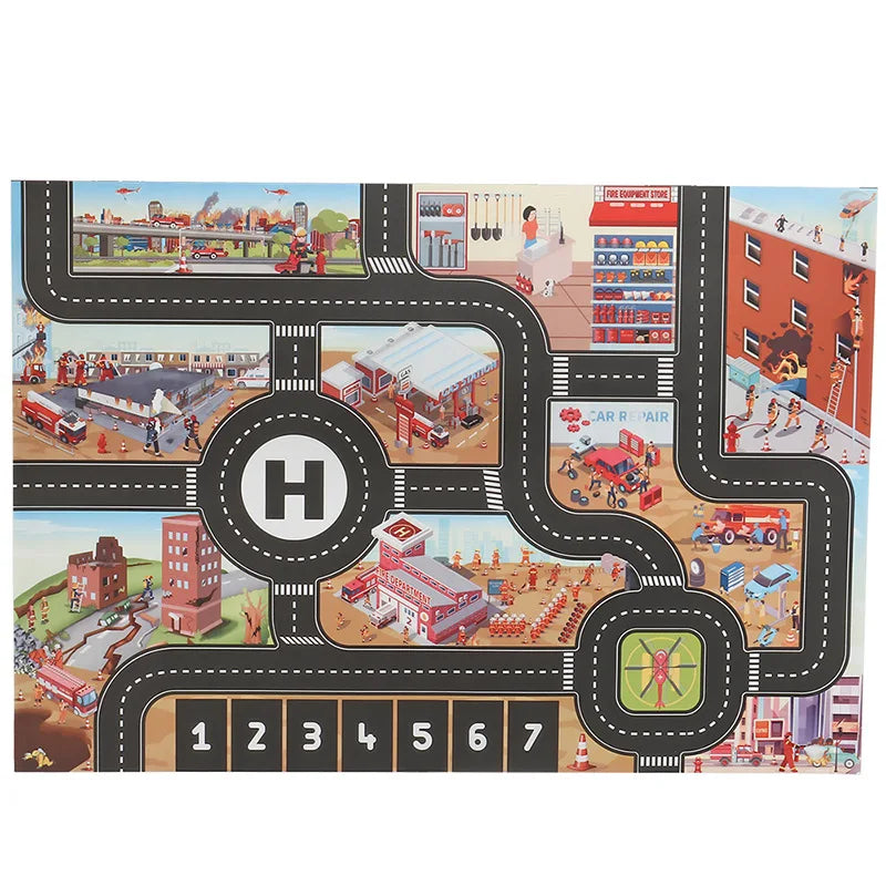 Tapis de jeu de voiture Zoo Park