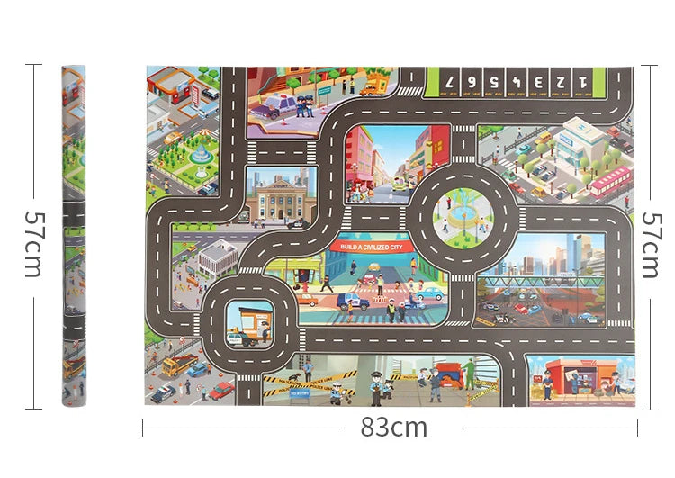 Tapis de jeu de voiture Zoo Park