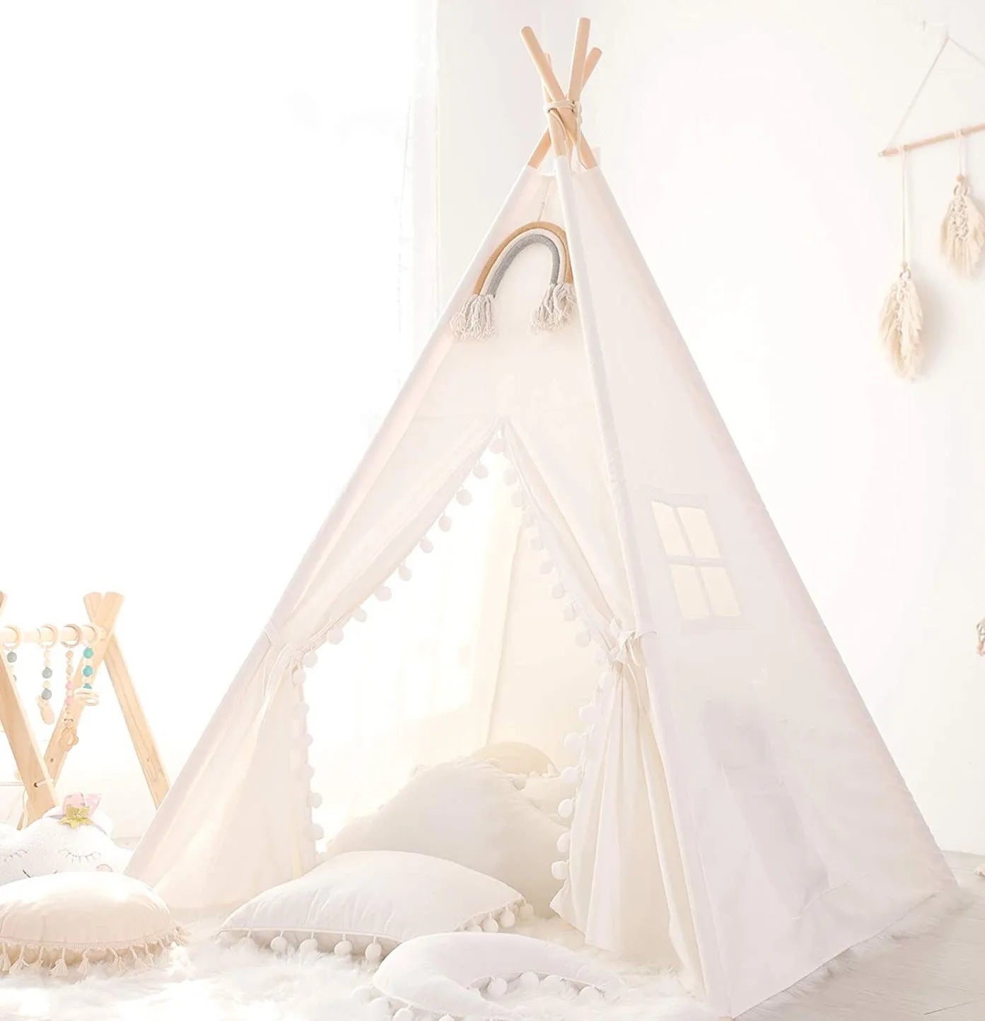 Tente tipi blanc chic