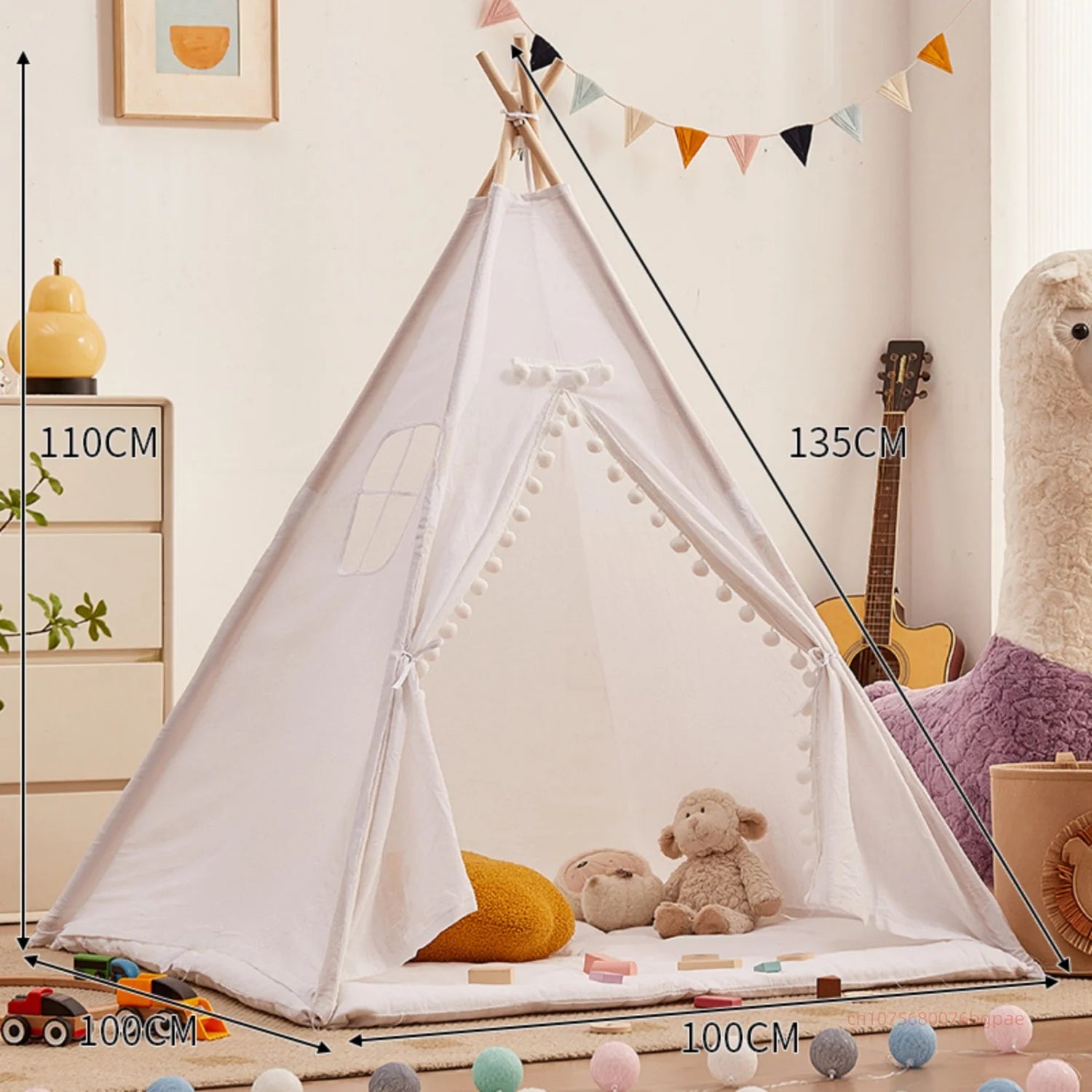 Tente tipi blanc chic
